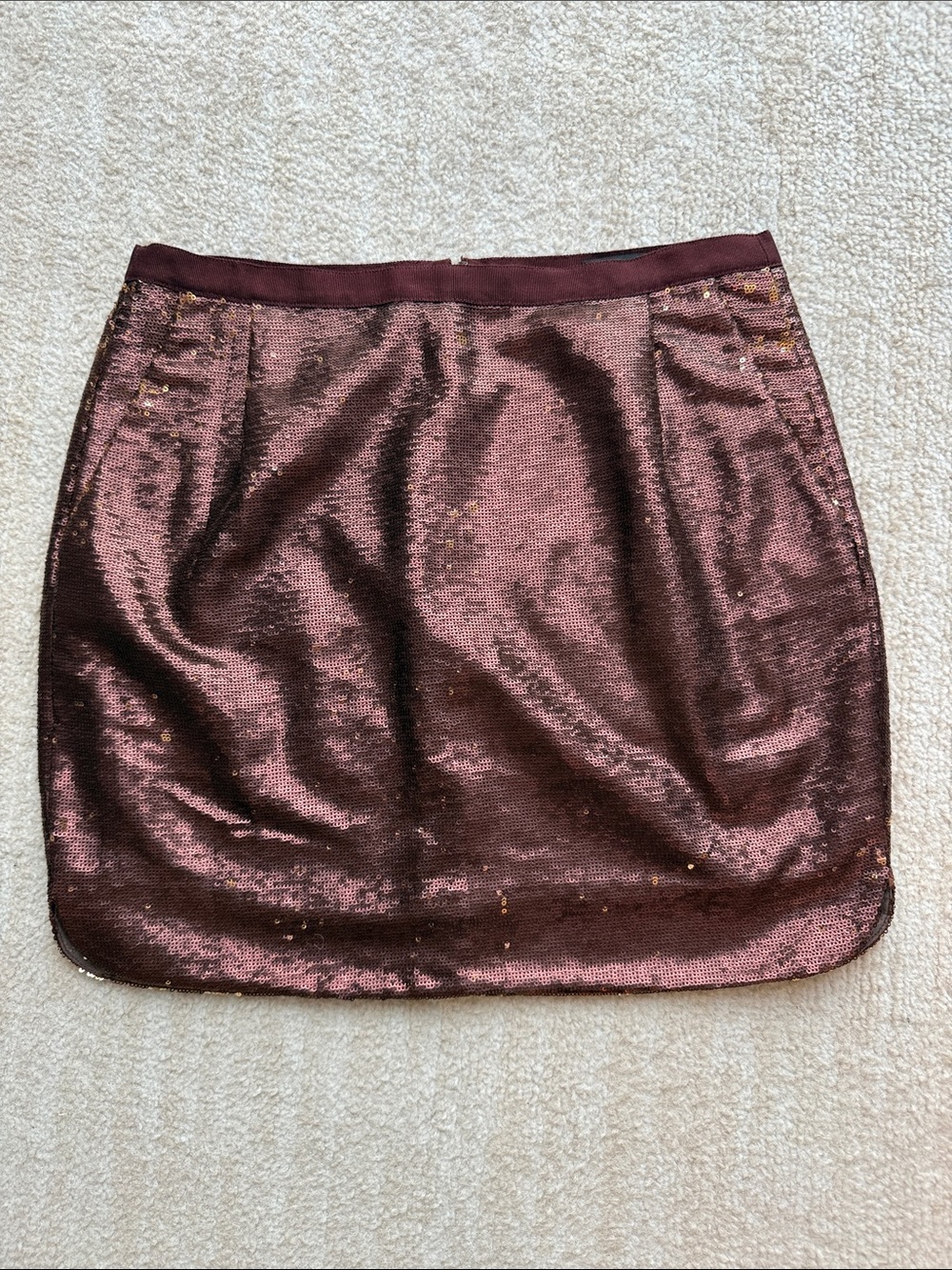 J.Crew Sequin Mini Skirt in Deep Berry